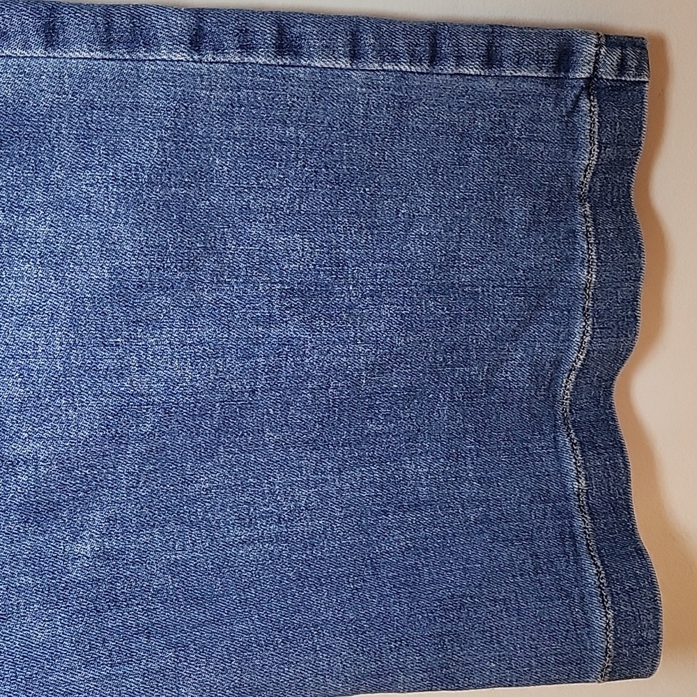 SPANX JEANS High-Rise Flare Authentic Blue Meduim Blue Strechable Pants Size XL - Picture 9 of 16